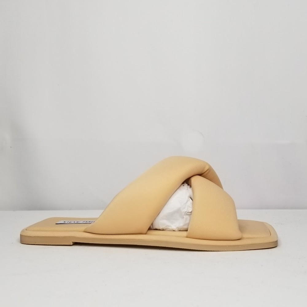 Steve Madden Women's Dixie Comfort Slip On Slide Sandals Size 8 Natural NWT - Picture 3 of 7